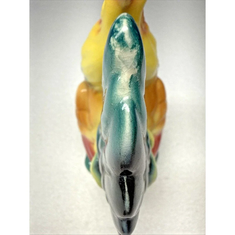 Royal Copley Rooster Figurines Set of 2 Vintage Ceramic Chicken Farmhouse Decor